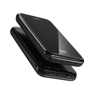 Acumulator Extern Cu Incarcare Wireless Samsung Huawei iPhone LG Asus Power Bank 10000mAh Negru