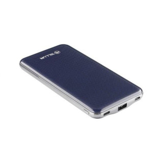 Baterie externa Slim 10000mAh USB + Type-C + Micro USB, albastru